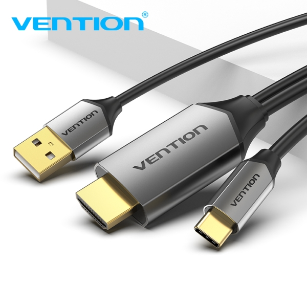 Câble convertisseur Vention CGTBF HDMI 2.0 4K - USB Type-C vers HDMI - Alimentation USB - Résolution 4K 60 Hz - Couleur noire