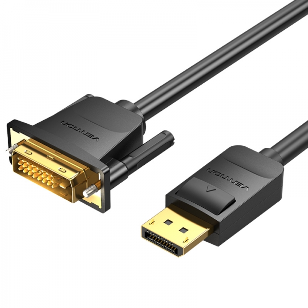 Câble convertisseur Vention Displayport mâle vers DVI mâle - 1 m - Couleur noire