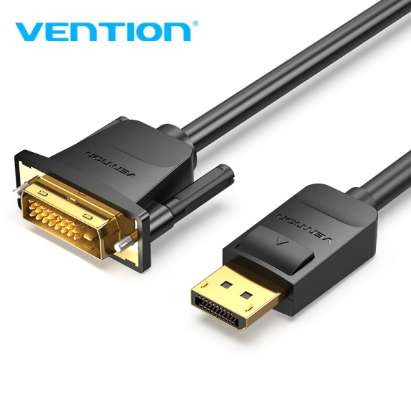 Câble convertisseur Vention Displayport mâle vers DVI mâle - 1 m - Couleur noire