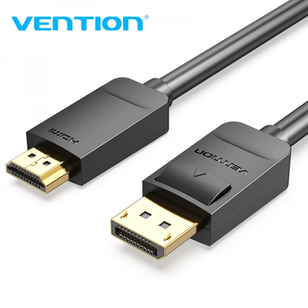 Câble convertisseur Vention Displayport mâle vers HDMI mâle - 2 m - Couleur noire