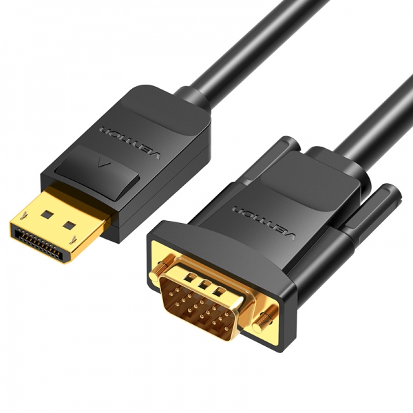 Câble convertisseur Vention Displayport mâle vers VGA mâle - 1,5 m - Couleur noire