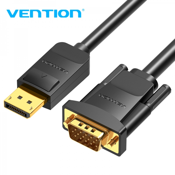 Câble convertisseur Vention Displayport mâle vers VGA mâle - 1,5 m - Couleur noire