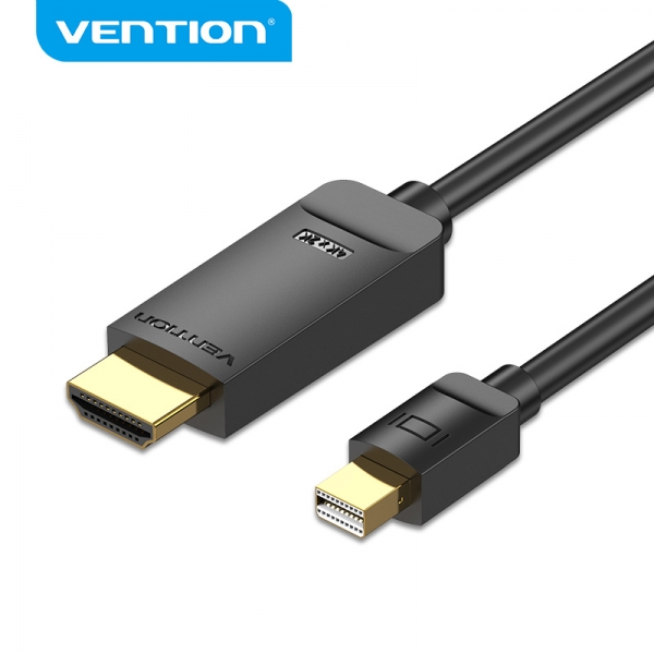 Câble convertisseur Vention Mini Displayport mâle vers HDMI mâle - 1,5 m - Couleur noire