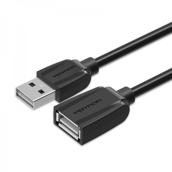 Câble d'extension USB 2.0 mâle vers USB femelle Vention - 0,5 m - Couleur noire