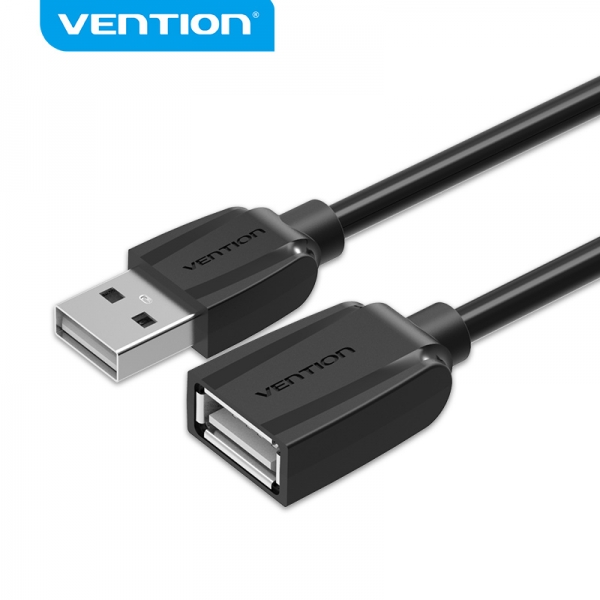 Câble d'extension USB 2.0 mâle vers USB femelle Vention - 0,5 m - Couleur noire