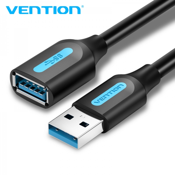 Câble d'extension USB 3.0 A mâle vers A femelle Vention - 1,5 m - Couleur noire