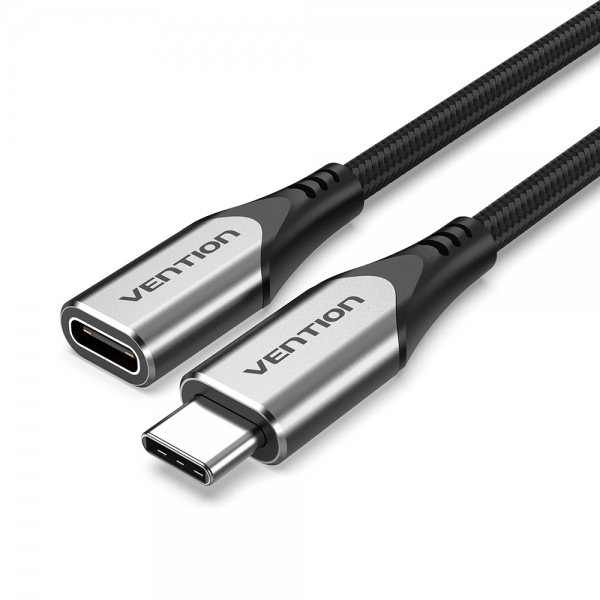 Câble d'extension USB-C 3.1 mâle vers USB-C femelle Vention - 1 m - Gris