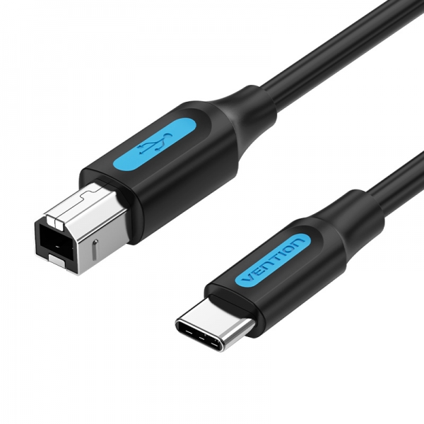 Câble d'imprimante Vention USB-C 2.0 vers B - 2 m 2A - Noir