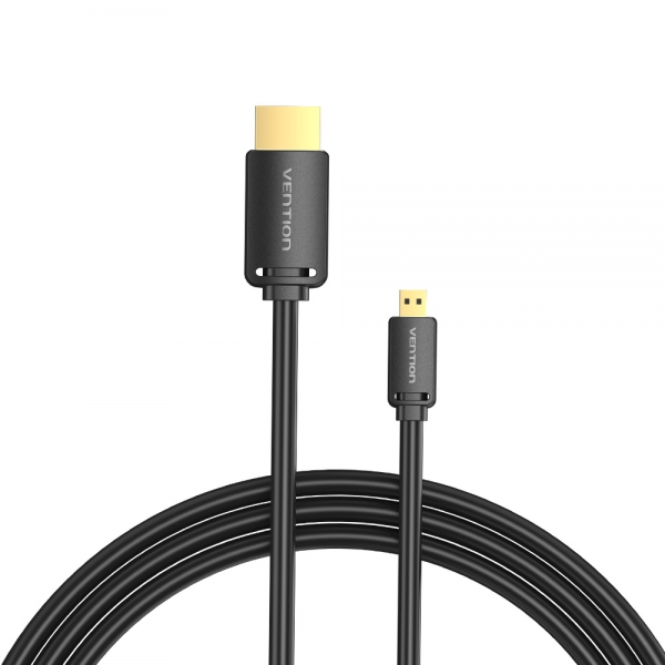 Câble Micro HDMI Mâle vers HDMI Mâle 2.0 4K Vention - 1 m - Noir