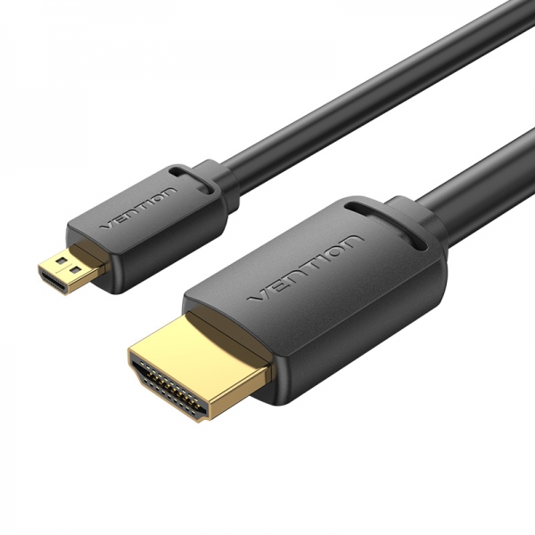 Câble Micro HDMI Mâle vers HDMI Mâle 2.0 4K Vention - 1 m - Noir