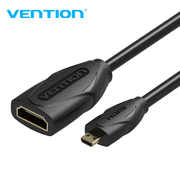 Câble Micro HDMI Vention CableTech de haute qualité - Cuivre sans oxygène - 34AWG - Couleur noire