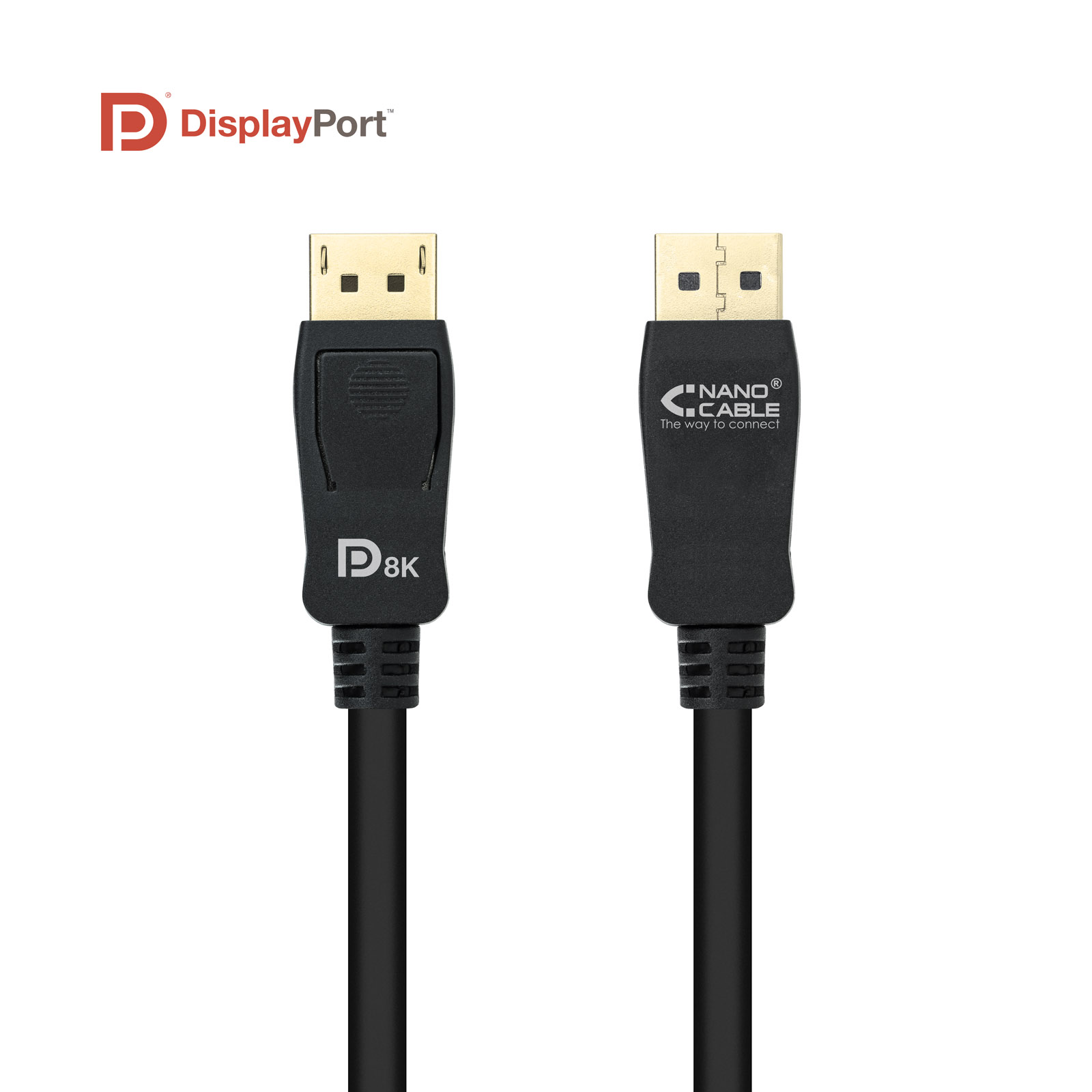 Câble Nanocâble Displayport 1.4 Certif. Vesa DP/M-DP/M 1.5m - Couleur Noir