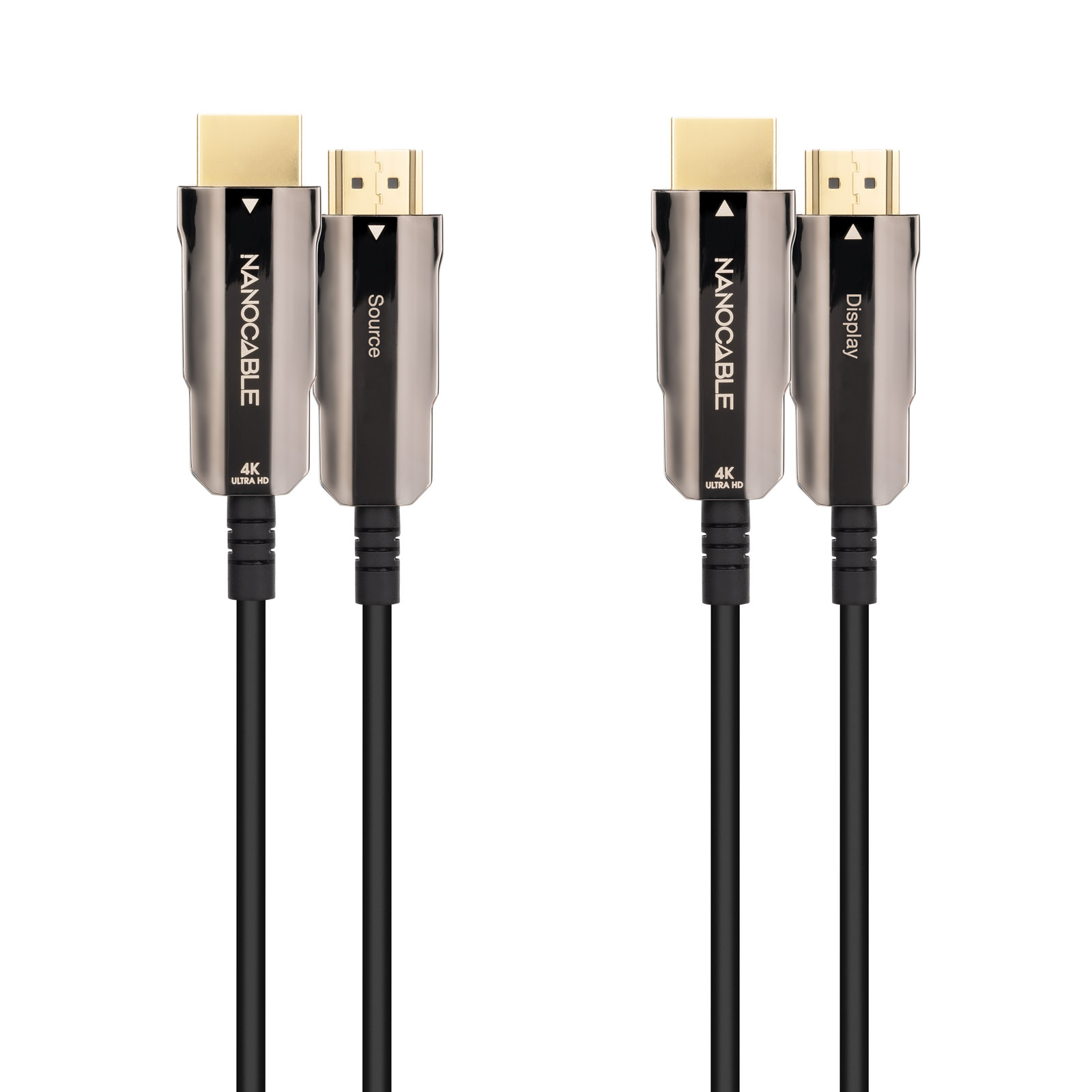 Câble Nanocable HDMI v2.0 Mâle vers HDMI v2.0 Mâle 100m - 4K@60Hz 18Gbps - Couleur Noir