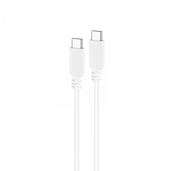 Câble Nanocable USB 2.0 3A - Type USB-C/M-USB-C/M - 1,5 m - Blanc