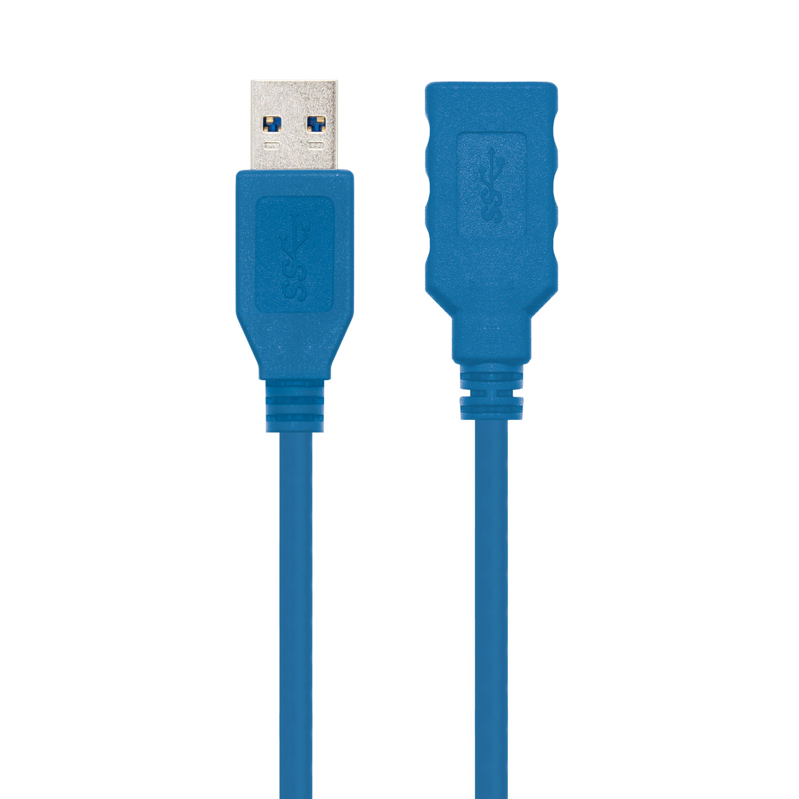 Câble Nanocable USB-A 3.0 Mâle vers USB-A Femelle 2m - Couleur Bleu