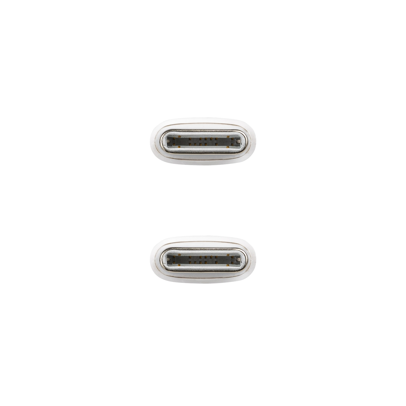 Câble Nanocable USB-C 2.0 60W 3A - USB-C/M-USB-C/M - 1m - Blanc