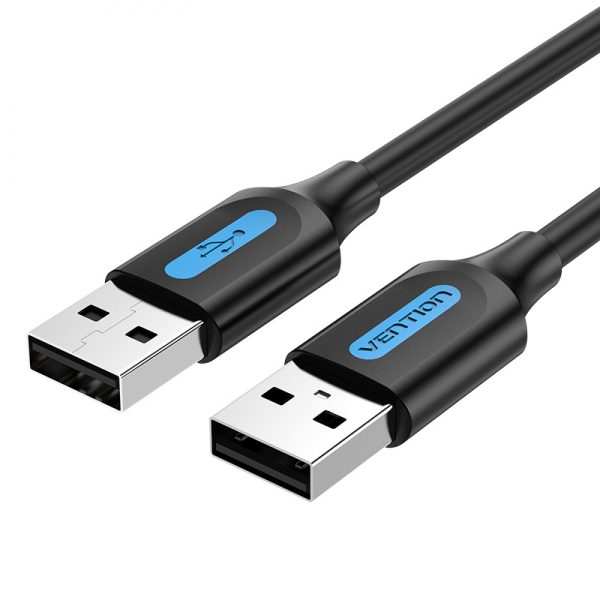 Câble USB 2.0 mâle vers USB mâle Vention - 0,5 m - Couleur noire