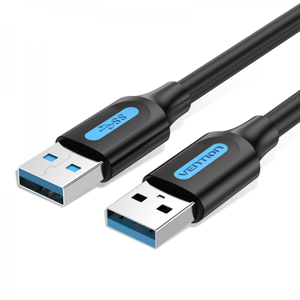 Câble USB 3.0 mâle vers USB mâle Vention - 0,5 m - Couleur noire