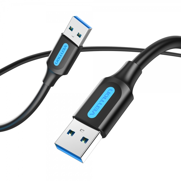 Câble USB 3.0 mâle vers USB mâle Vention - 0,5 m - Couleur noire