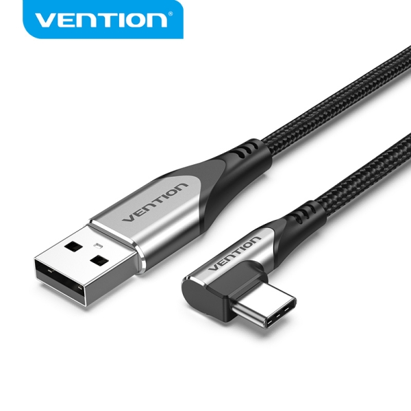 Câble Vention CQABD USB 2.0 Type-C 270º - Nickelé - Couleur Gris