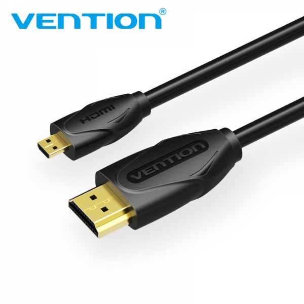 Câble Vention HDMI 1.4 mâle vers micro HDMI mâle - 1,5 m - Couleur noire