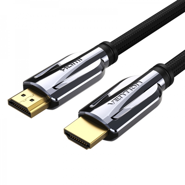 Câble Vention HDMI 2.1 Mâle vers Mâle 8K - 1m - Plaqué Or - Couleur Noir