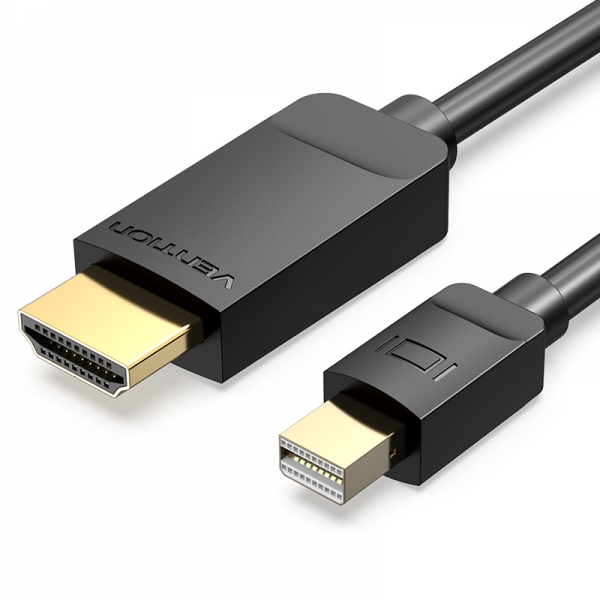 Câble Vention Mini DP Mâle vers HDMI 1.4 Mâle - 2m - Couleur Noir