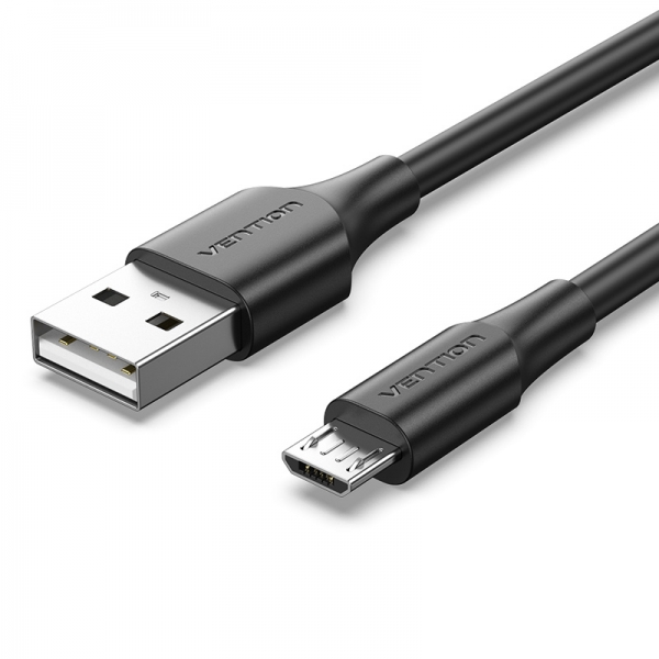 Câble Vention USB 2.0 Mâle vers MicroUSB Mâle - 0,25m - 3A - 60W - 480Mbps - Couleur Noir