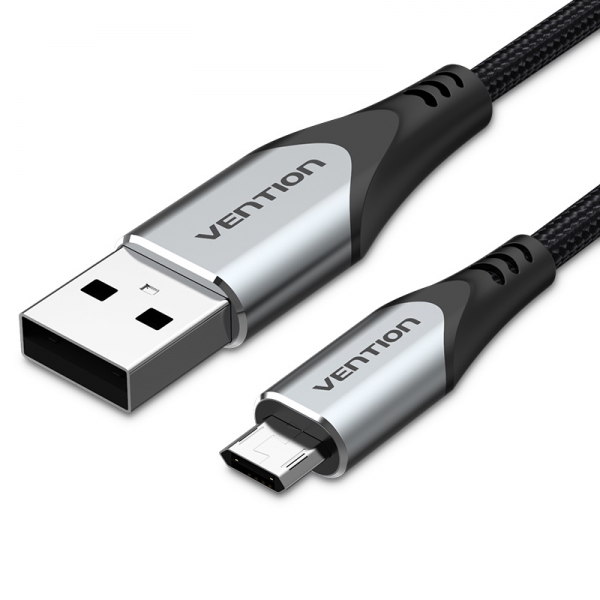 Câble Vention USB 2.0 Mâle vers MicroUSB Mâle - 0,5 m - 3A 480Mbps - Noir