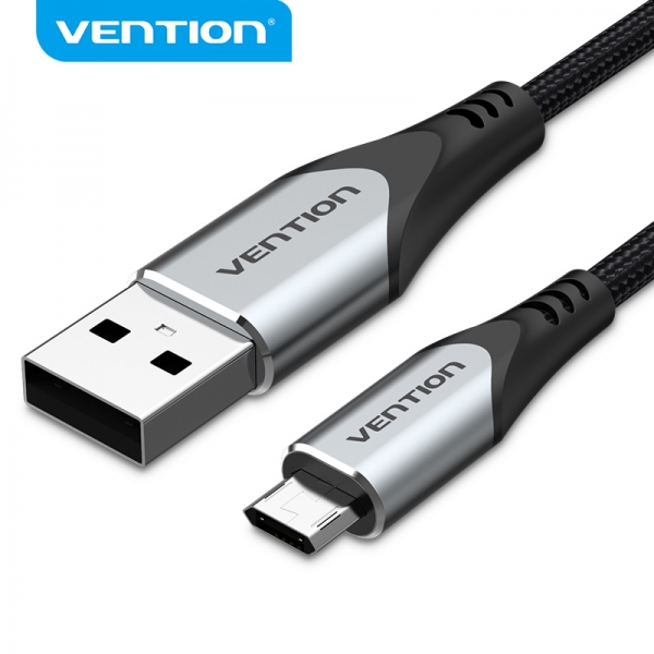 Câble Vention USB 2.0 Mâle vers MicroUSB Mâle - 0,5 m - 3A 480Mbps - Noir