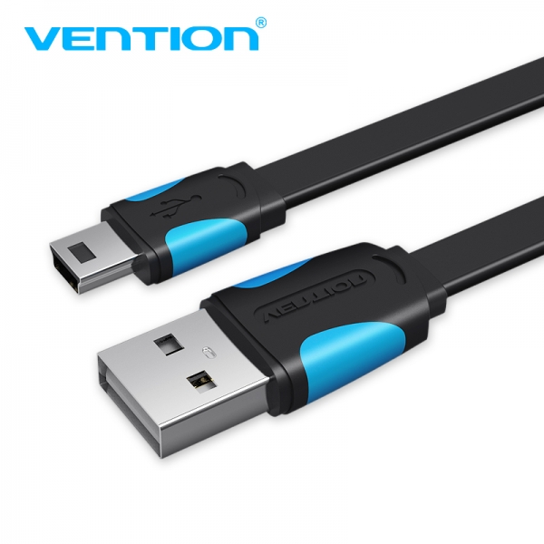 Câble Vention USB 2.0 Mâle vers Mini USB Mâle - 0,5 m - Bleu et Noir