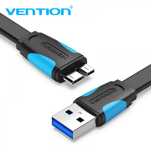 Câble Vention USB 3.0 Mâle vers MicroUSB Mâle - 0,25 m - Bleu et Noir