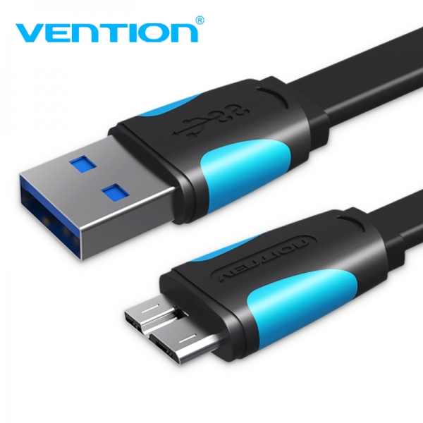 Câble Vention USB 3.0 Mâle vers MicroUSB Mâle - 0,25 m - Bleu et Noir