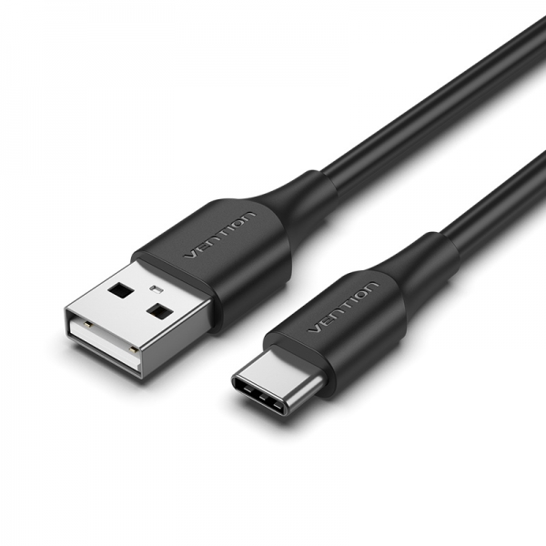 Câble Vention USB-A Mâle vers USB-C Mâle - 0,25m - 3A - 60W - 480Mbps - Couleur Noir