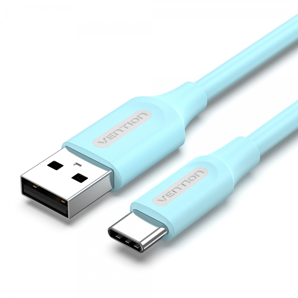 Câble Vention USB-A Mâle vers USB-C Mâle - 1,5m - 3A 60W 480Mbps - Couleur Bleu