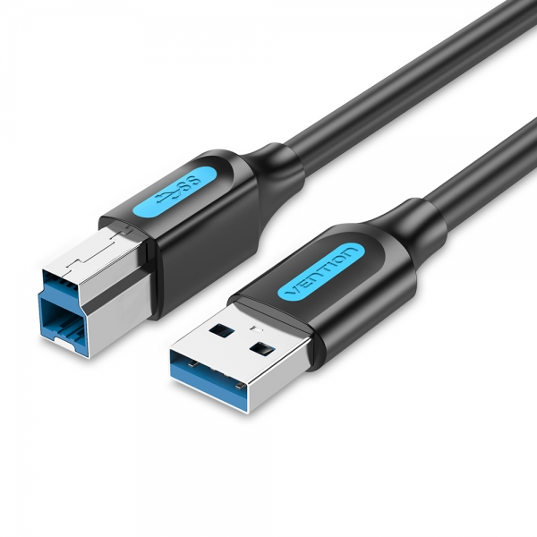 Câble Vention USB-B 3.0 Mâle vers USB Mâle - 1 m - Noir