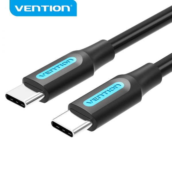 Câble Vention USB-C Mâle vers USB-C Mâle - 0,5 m 3A PD60W - Noir