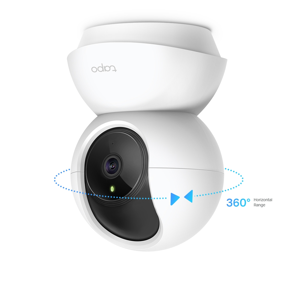 Caméra de sécurité IP WiFi TP-Link FullHD 1080p - Vision nocturne - Détection de mouvement - Vision panoramique 360º - Commande vocale