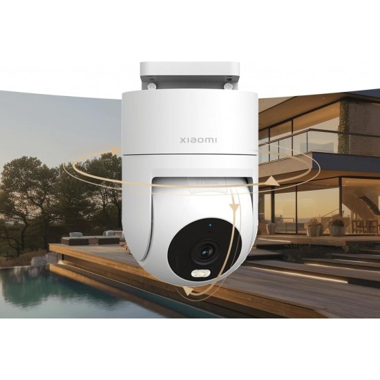 Caméra de surveillance WiFi Xiaomi Outdoor Camera CW300 2.5K - Vue horizontale complète à 360º - Détection humaine - Vision nocturne intelligente - IP66 - Son bidirectionnel - Avertissement acoustique et visuel