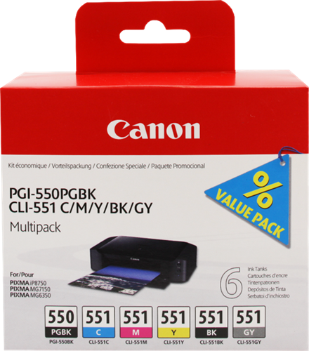 Lot de 5 Cartouches Compatibles pour Canon Pixma MG5600, MG5650, MG5655,  MG6300 - T3AZUR