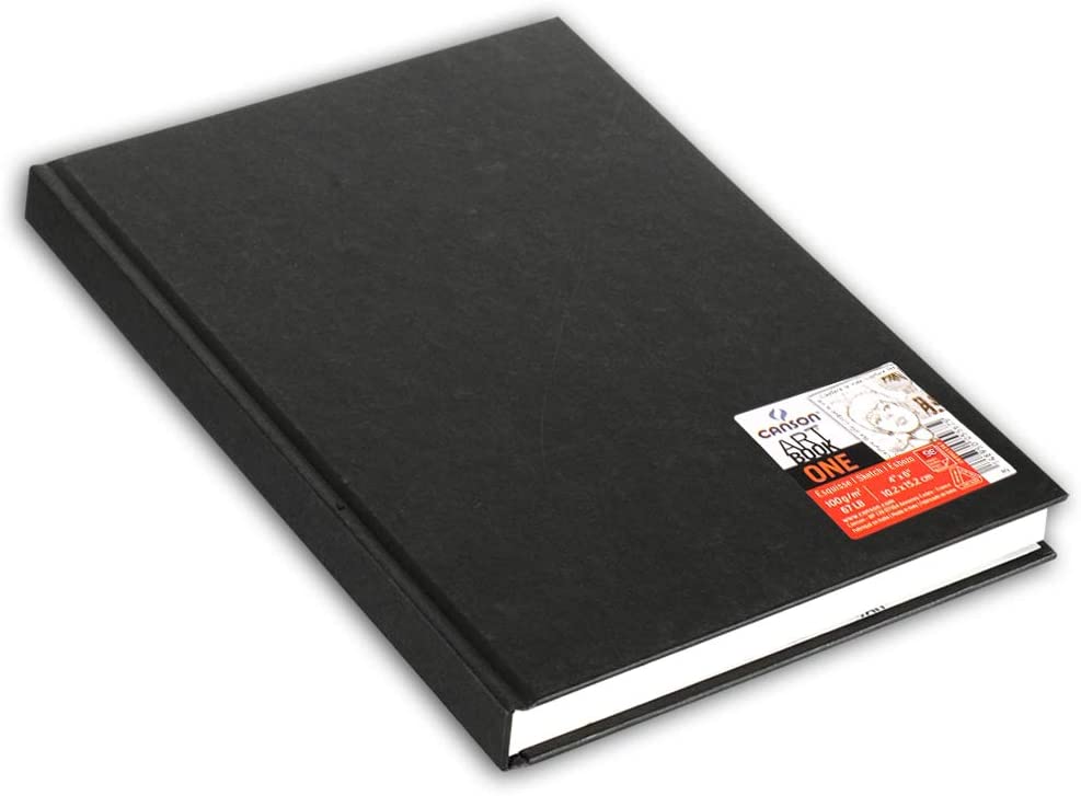 Canson Sketch One Fine Carnet de Dessin avec 98 Feuilles - 10,1x15,2cm - 100g - Couleur Blanc