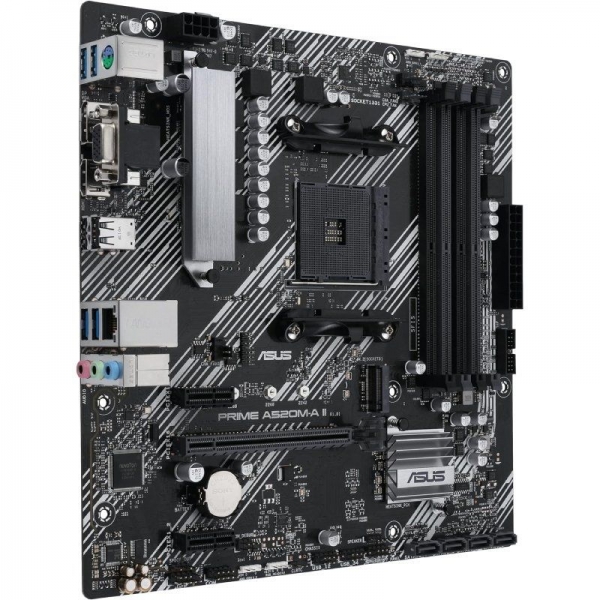 Carte mère Asus Prime A520M-A II/CSM AMD AM4 4x DDR4 - HDMI, M.2, PCI Express, 4x Sata III, USB 2.0, 3.2, RJ-45, VGA, MicroATX