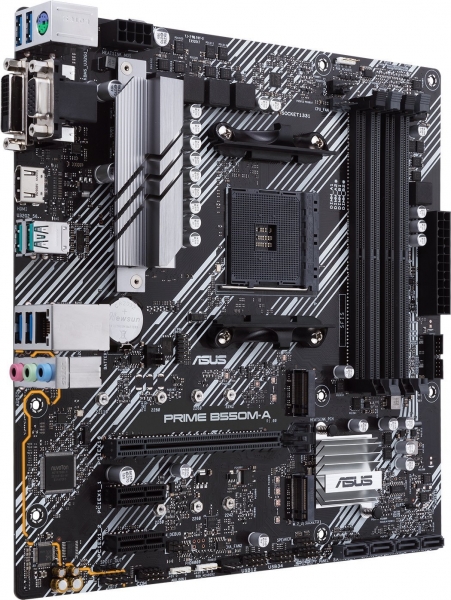 Carte mère Asus Prime B550M-A AMD Ryzen M.2, PCIe 4.0, HDMI, D-Sub, DVI, SATA III, USB-A 3.2, DVI-D