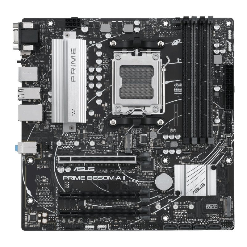 Carte mère Asus Prime B650M-A II-CSM AMD5 4x DDR5 - HDMI, M.2, 4x Sata III, USB 2.0, 3.2, RJ-45, DispalyPort, MicroATX