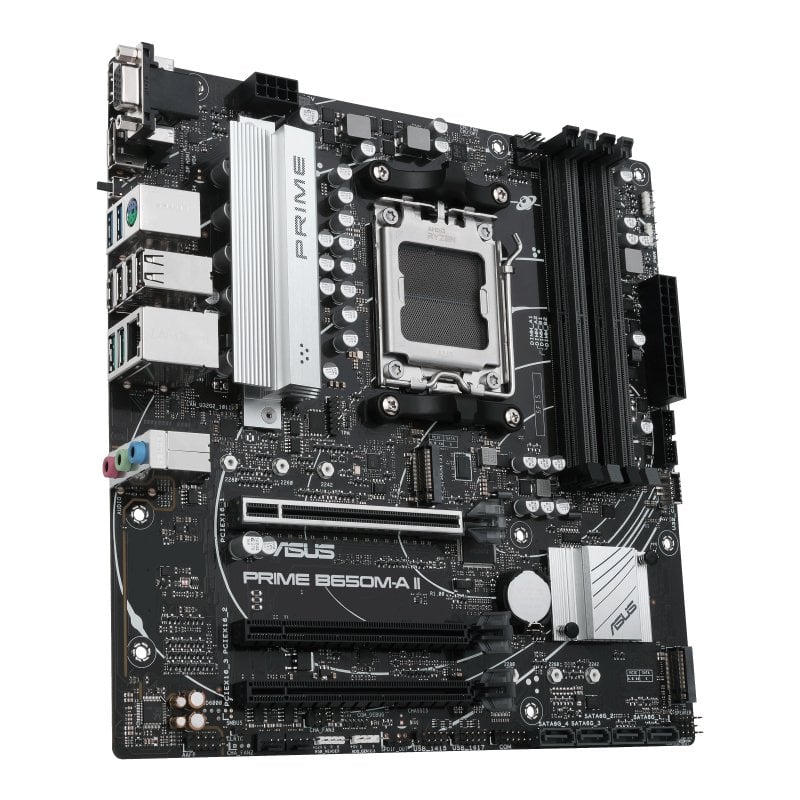 Carte mère Asus Prime B650M-A II-CSM AMD5 4x DDR5 - HDMI, M.2, 4x Sata III, USB 2.0, 3.2, RJ-45, DispalyPort, MicroATX