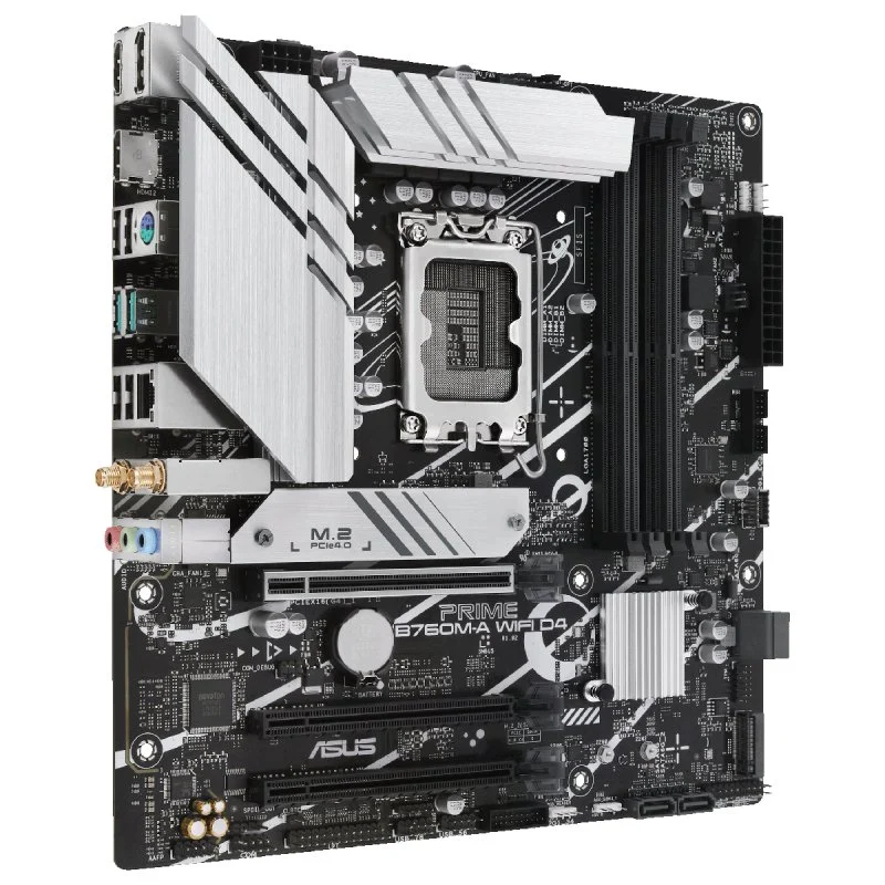 Carte mère Asus Prime B760M-A WiFi D4 Intel LGA1700 4x DDR4 - HDMI, M.2, PCIe4.0, 4x Sata III, USB 3.2, MicroATX