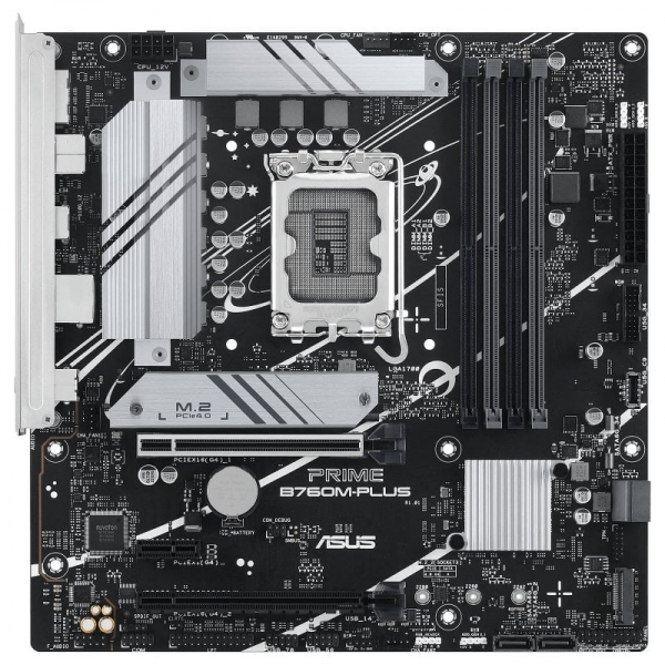 Carte mère Asus Prime B760M-PLUS Intel 1700 4x DDR5 - HDMI, M.2, PCIe4.0, 4x Sata III, USB, RJ-45, Micro-ATX