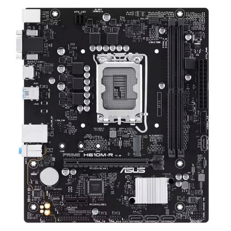 Carte mère Asus PrimePRIME H510M-R-SI Intel 1200 2x DDR4 - HDMI, VGA, PCIe 3.0, 4x Sata III, RJ-45, USB 2.0/3.2, MicroATX