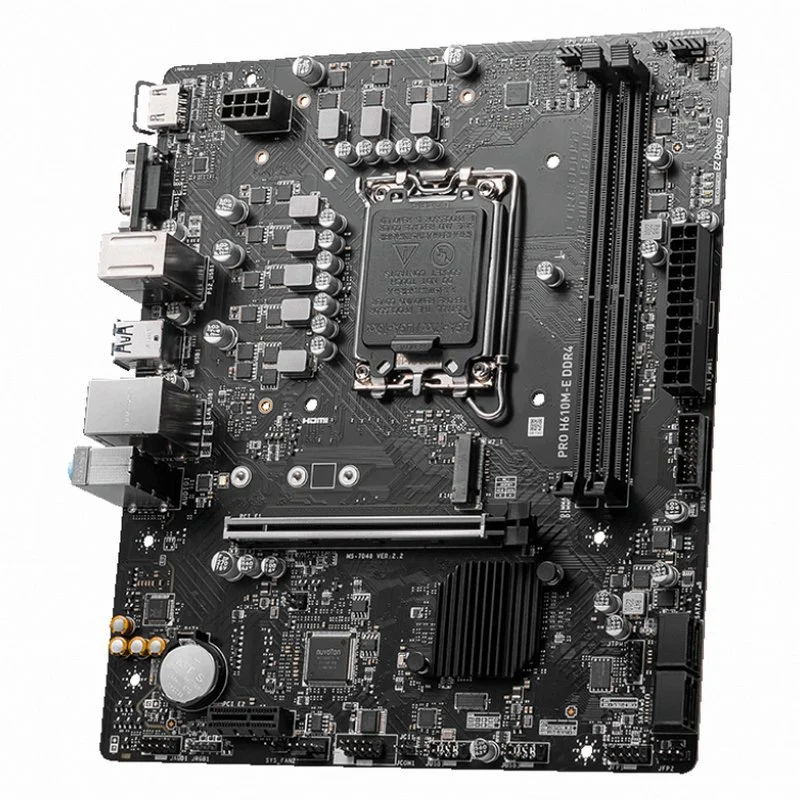 Carte mère MSI Pro H610M-E Intel LGA 1700 2x DDR4 - HDMI, VGA, 4x Sata III, RJ-45, USB 2.0/3.2, MicroATX