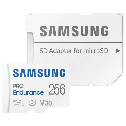 Carte Samsung Pro Endurance Micro SDXC 256 Go UHS-I V30 Classe 10 avec adaptateur